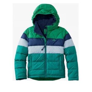 L.L. Bean Kids Colorblock Puffer Coat - size M (5-6 Little Kids)